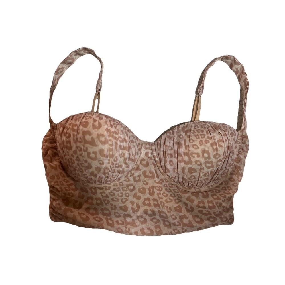 Oh Polly Bustier Crop Top With Built In Push-up Whimsy Romantic Bra Corset Sz 6
